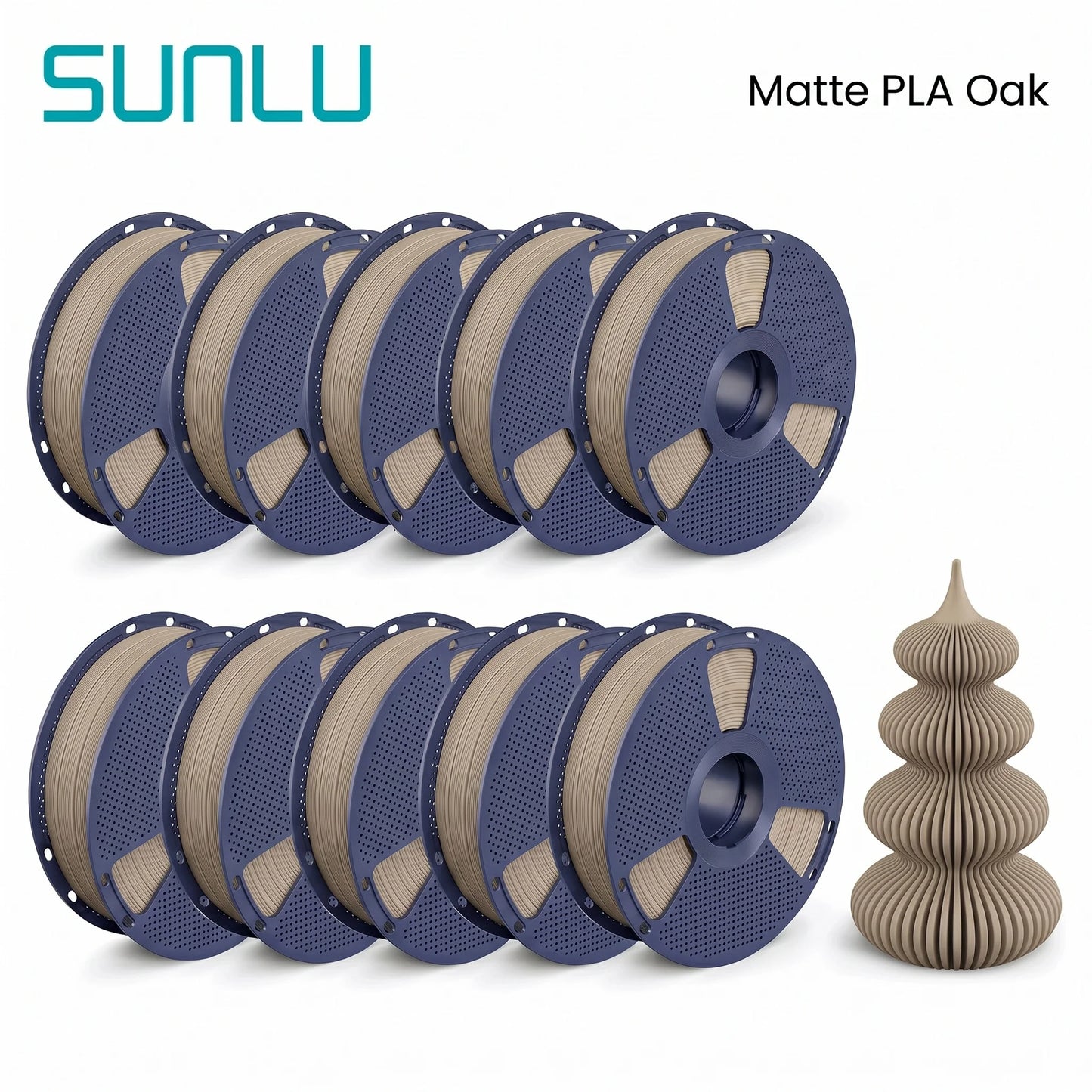 SUNLU Matte PLA filament 10kg 1.75mm 1roll/kg(2.2lbs)