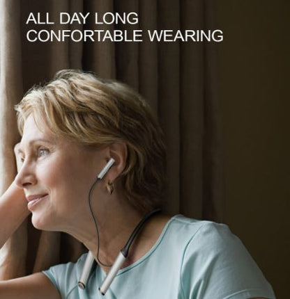 Bluetooth Neckband Headphones with Aux & Hearing Support