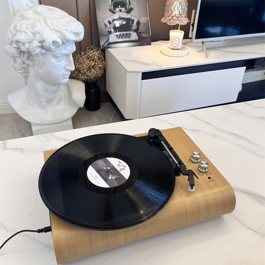 Bluetooth Plattenspieler – Vintage Vinyl-Plattenspieler mit kabellosem Bluetooth-Lautsprecher