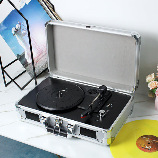 Retro Bluetooth Plattenspieler – Tragbarer Vinyl-Plattenspieler mit Bluetooth