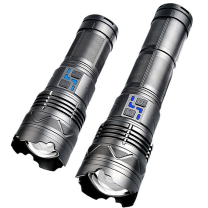White laser high-power flashlight, strong light, outdoor charging,