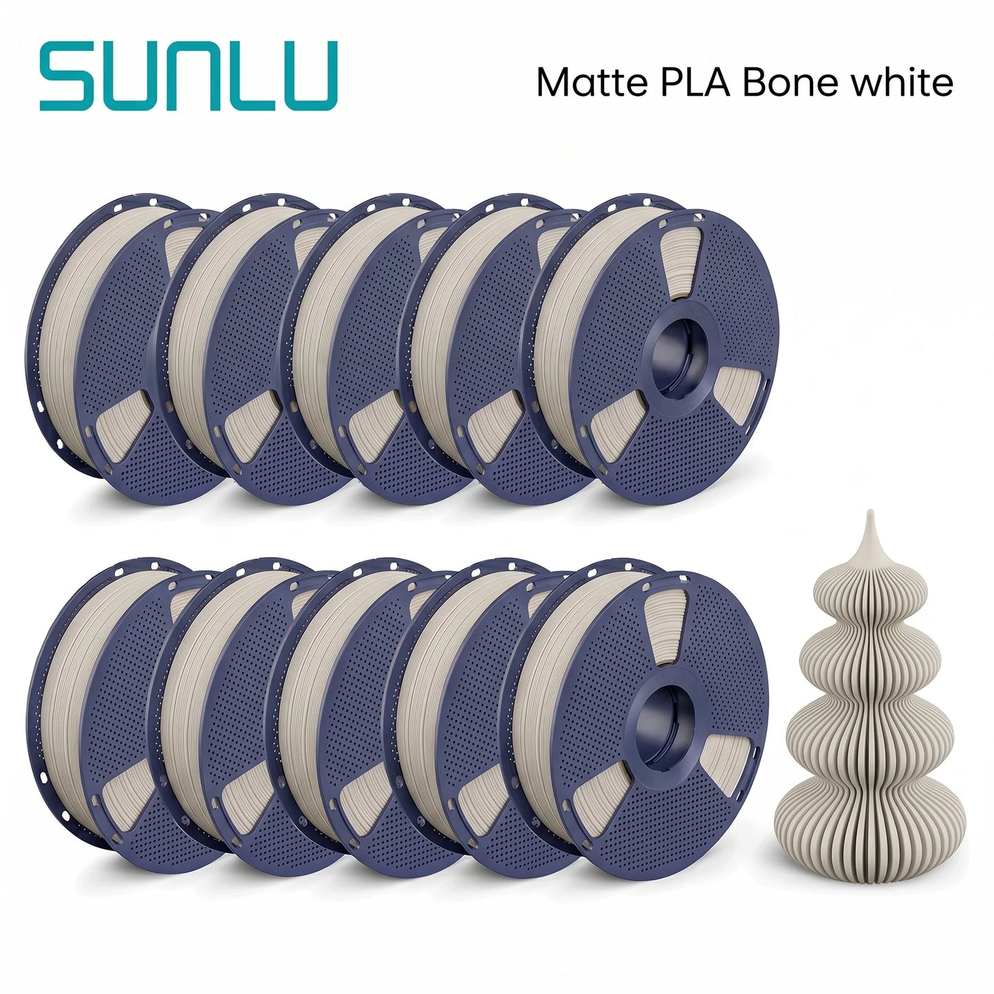 SUNLU Matte PLA filament 10kg 1.75mm 1roll/kg(2.2lbs)