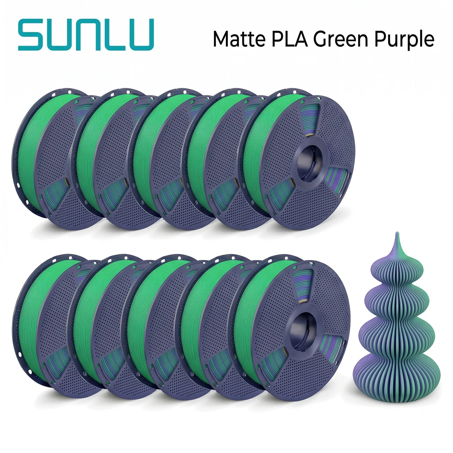 SUNLU Matte PLA filament 10kg 1.75mm 1roll/kg(2.2lbs)