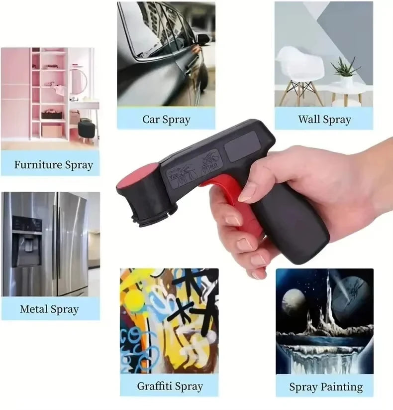 1 Pcs Plastic Portable Spray Paint Handle, Universal Reusable Car