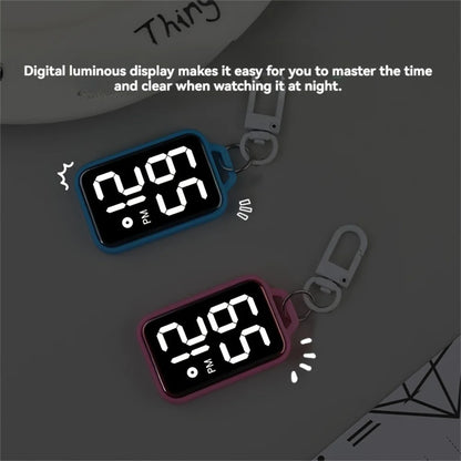 1/4pcs LED Keychain Pocket Watch Digital Display