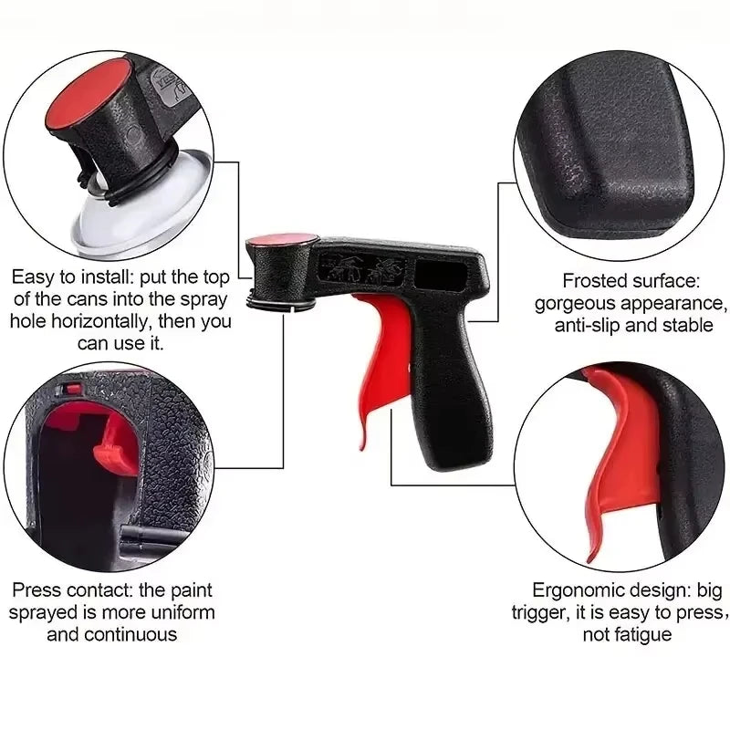 1 Pcs Plastic Portable Spray Paint Handle, Universal Reusable Car