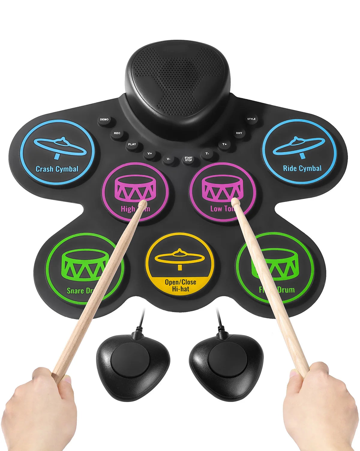 Electronic Drum set Portable Instrument Toy for Kids Ages 3+