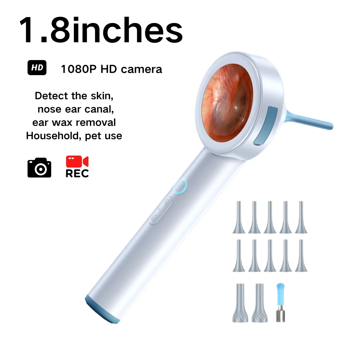 1.8’’ Screen Ear Camera Instant On/Record