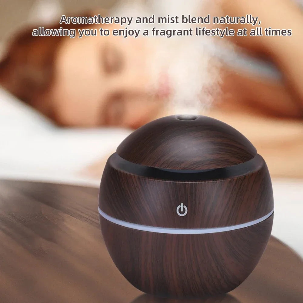 Smart Desk Humidifier for Bedroom/Office  Ultrasonic Mist, Touch Control & Customizable Ambient Lighting Essential oils