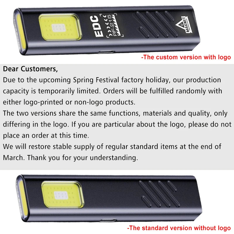Security flashing work light warning light strong light mini portable