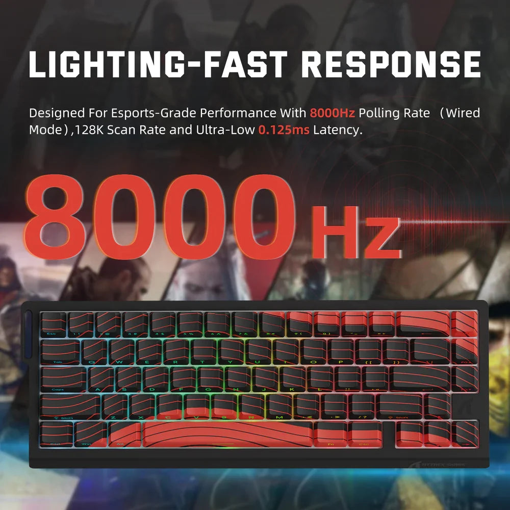 ATTACK SHARK X68PRO HE Wireless Rapid Trigger Gaming Keyboard