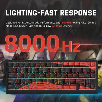 ATTACK SHARK X68PRO HE Wireless Rapid Trigger Gaming Keyboard