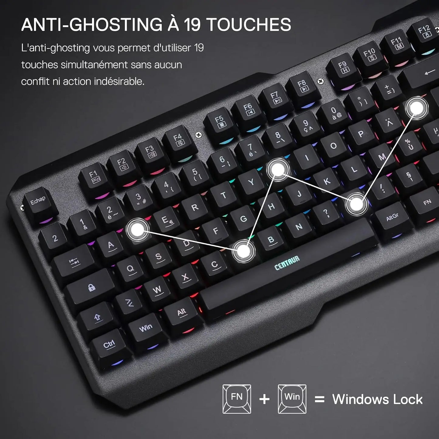Redragon K506 Wired Gaming Keyboard with Rainbow LED