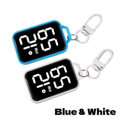1/4pcs LED Keychain Pocket Watch Digital Display
