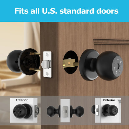 Viladepot Ball-Shaped Smart Lock Fingerprint