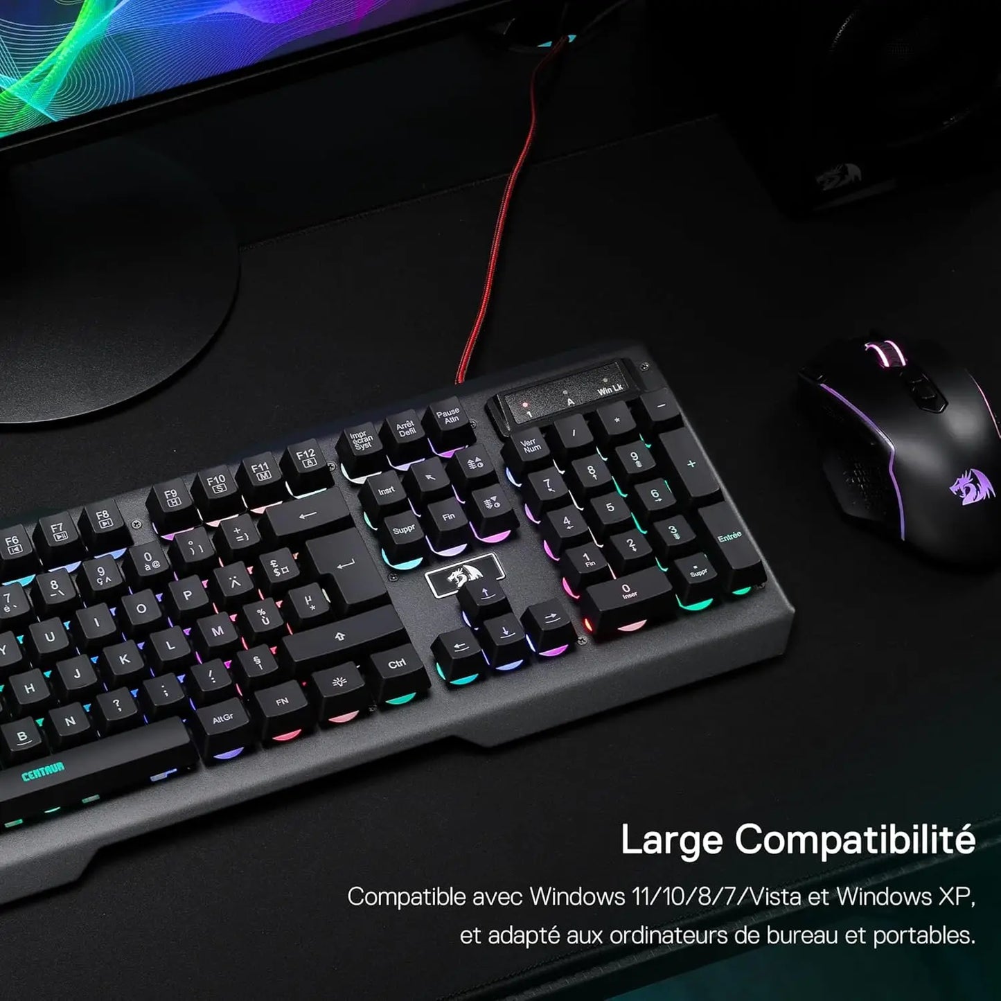 Redragon K506 Wired Gaming Keyboard with Rainbow LED