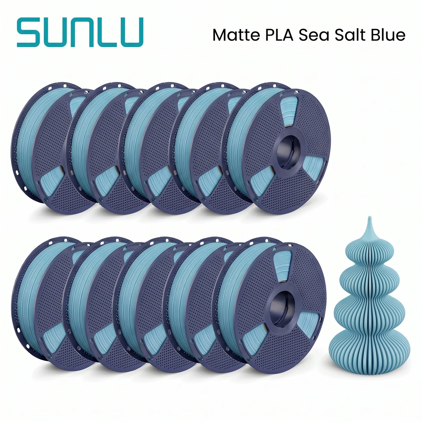 SUNLU Matte PLA filament 10kg 1.75mm 1roll/kg(2.2lbs)