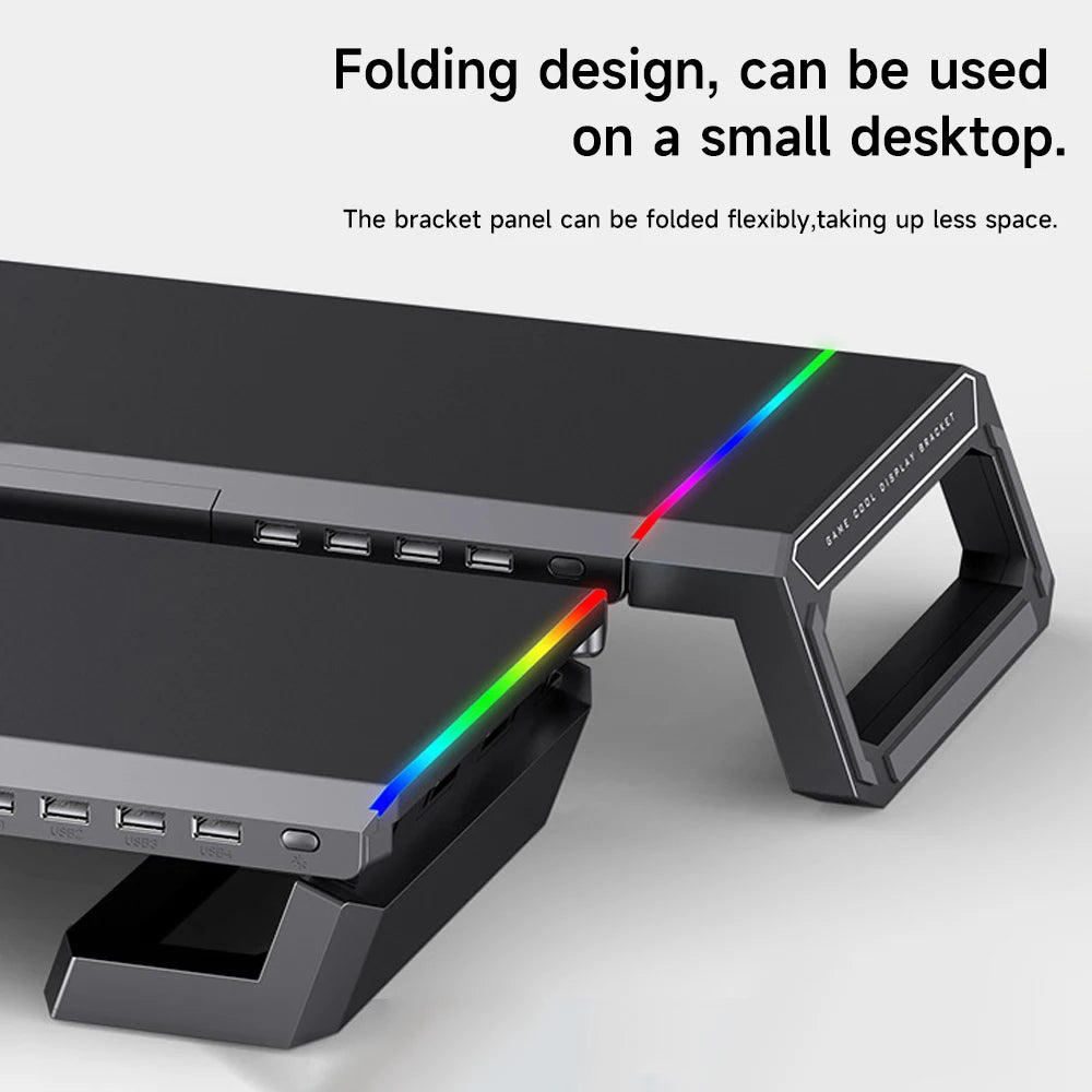 4 USB PC Monitor Stand