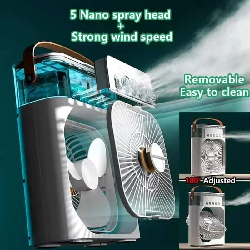 New 3 In 1 Mini Air Cooler Portable Fan Air Conditioner Humidifier