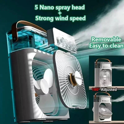New 3 In 1 Mini Air Cooler Portable Fan Air Conditioner Humidifier