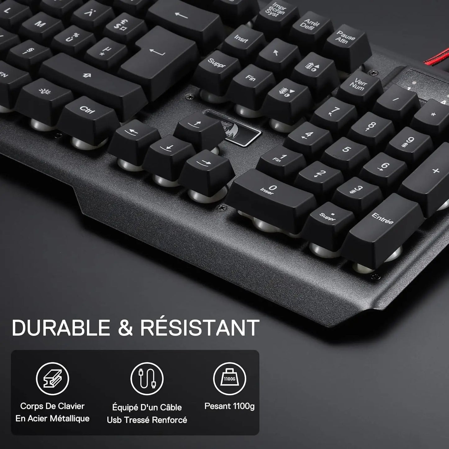 Redragon K506 Wired Gaming Keyboard with Rainbow LED