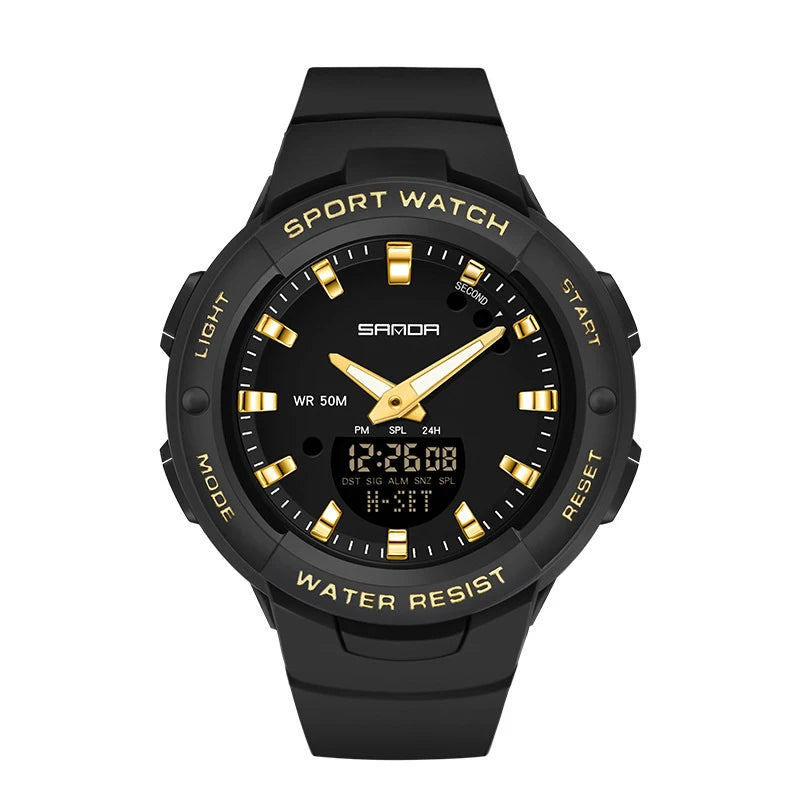 SAN DA Brand Watch For Sports 5 Bar Waterproof