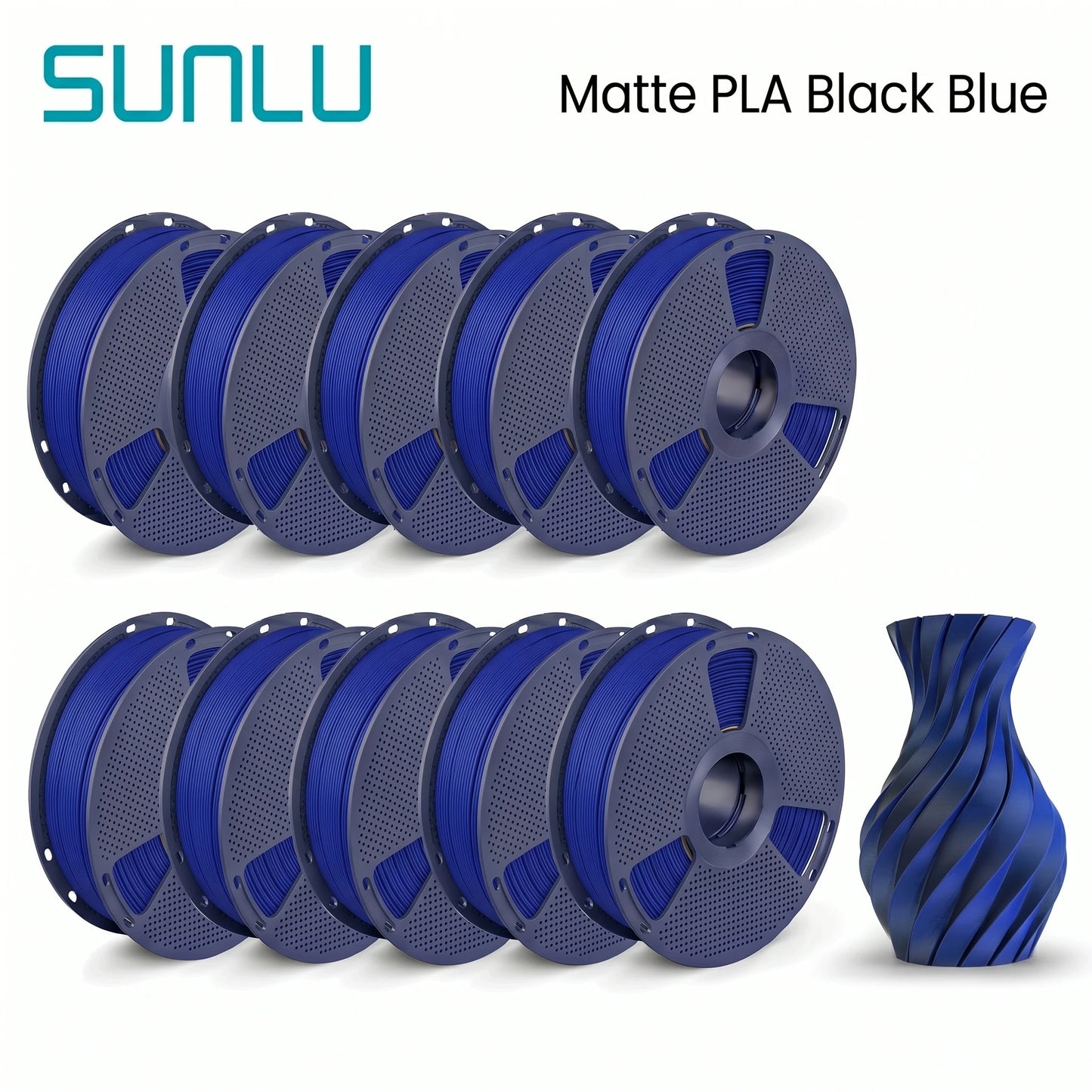 SUNLU Matte PLA filament 10kg 1.75mm 1roll/kg(2.2lbs)