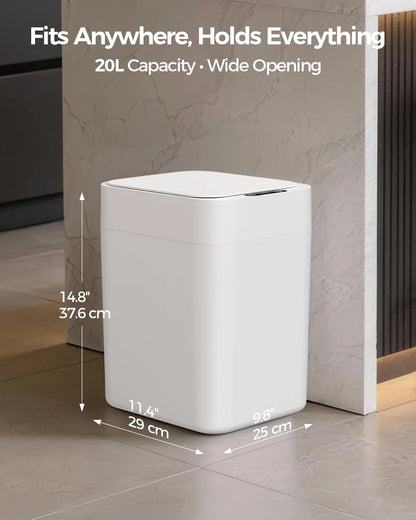 20L Automatic Self Changing Trash Can Self Sealing Self Bagging Motion Sensor Touchless Garbage Can for Kitchen Bathroom Office