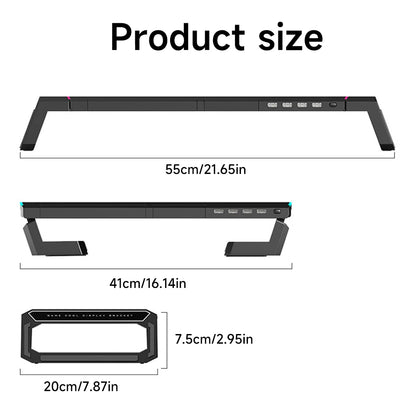4 USB PC Monitor Stand
