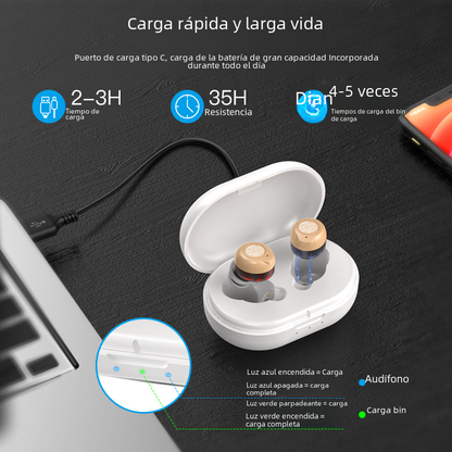 Bluetooth Hearing Amplifier with Magnetic Charging Case