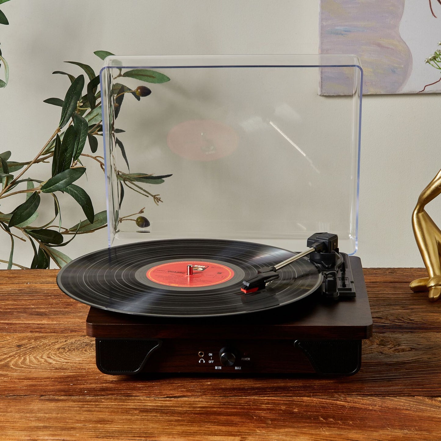 T03L Vintage Chinese Turntable with Multi-Function Design
